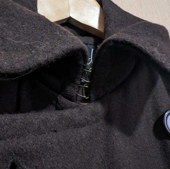 EUC Outer Edge Women's Double Breasted Wool Coat - Chocolate Brown, size S - Picture 6 of 13